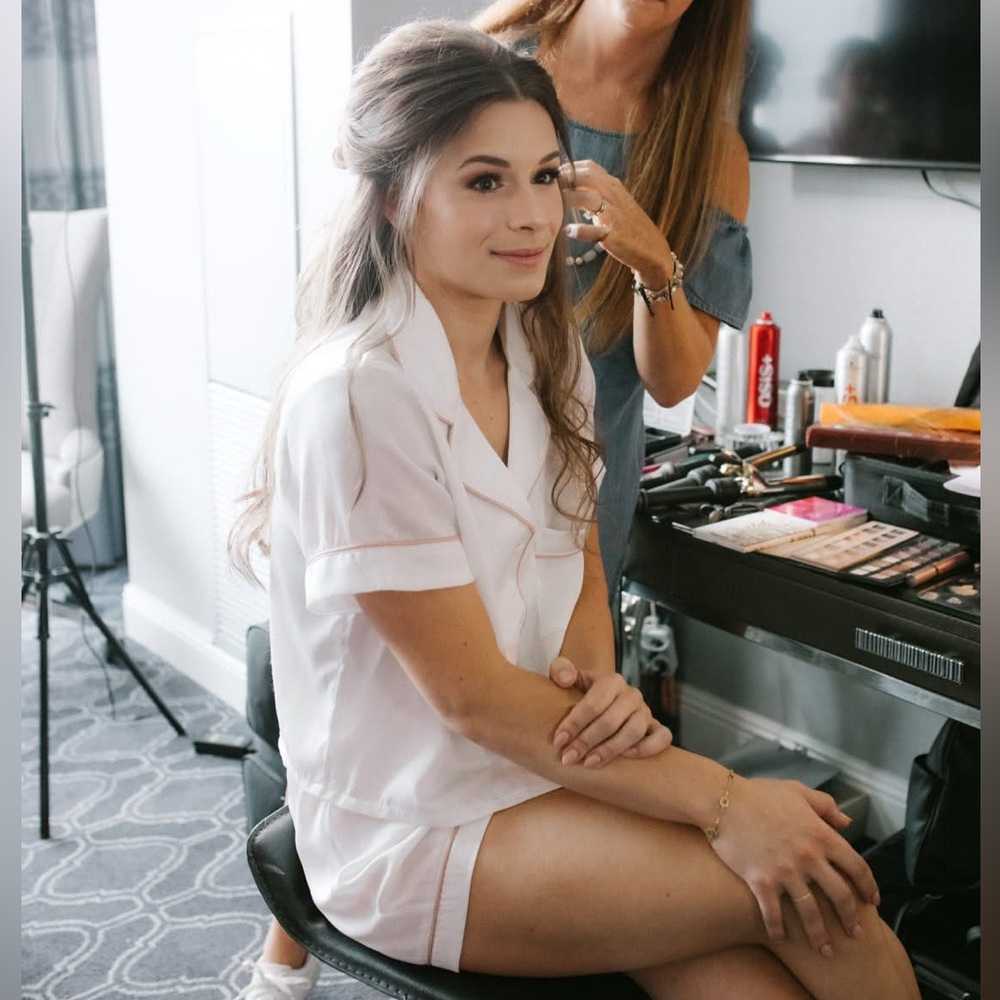 Missguided White & Blush "Bride" Short Pajama Set - Picture 4 of 4